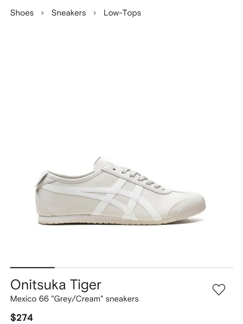 Onitsuka Tiger Mexico 66 Sneakers in Grey and Cream